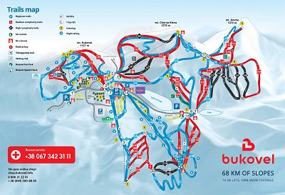 Bukovel: схема склонов