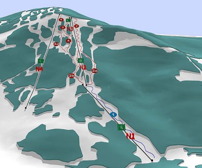 Горнолыжный курорт Красия: схема склонов