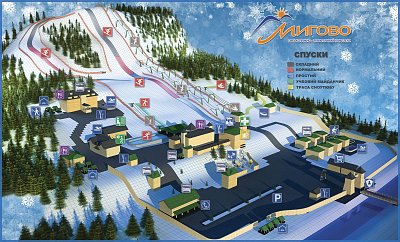 Ski resort Mygovo: схема склонов