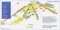 Гора Тростян: схема склонов