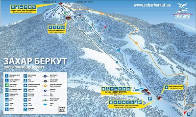Ski resort Vysokyy Verh – Zahar Berkut: схема склонов