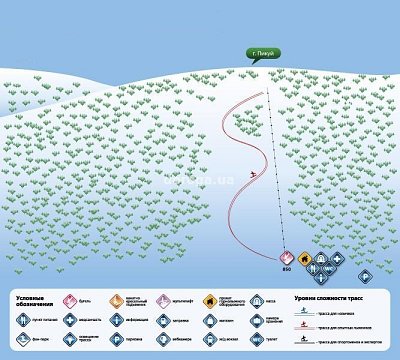 Горнолыжный курорт Ждениево: схема склонов