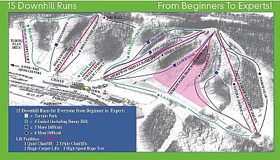 Ski resort Andes Tower Hills: схема склонов