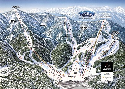 Ski resort Bear Mountain – Big Bear Lake: схема склонов