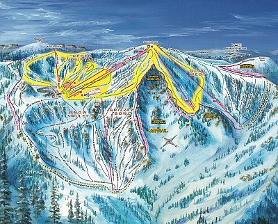 Ski resort Bear Valley: схема склонов