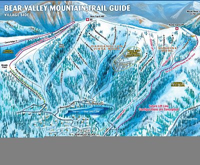 Ski resort Bear Valley: схема склонов