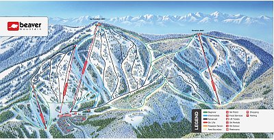 Ski resort Beaver Mountain: схема склонов