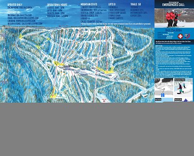 Ski resort Belleayre Mountain: схема склонов