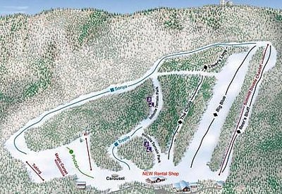 Горнолыжный курорт Blue Hills: схема склонов