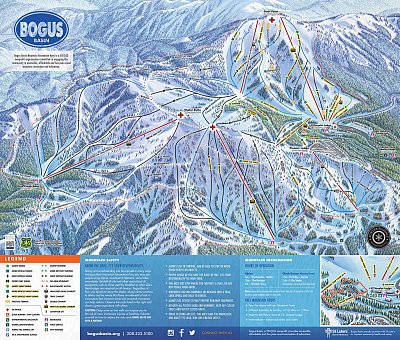 Ski resort Bogus Basin: схема склонов