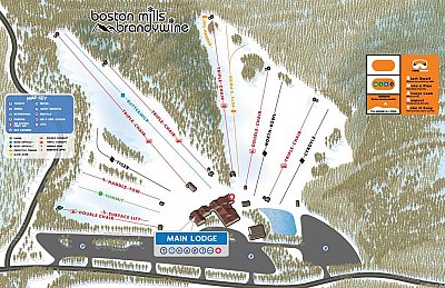 Ski resort Boston Mills: схема склонов