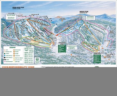 Ski resort Brian Head: схема склонов