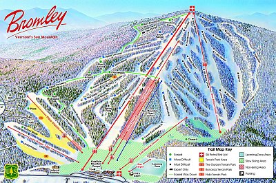 Ski resort Bromley Mountain: схема склонов