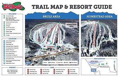 Ski resort Ski Brule: схема склонов