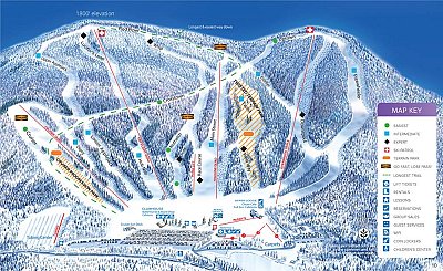 Ski resort Butternut: схема склонов