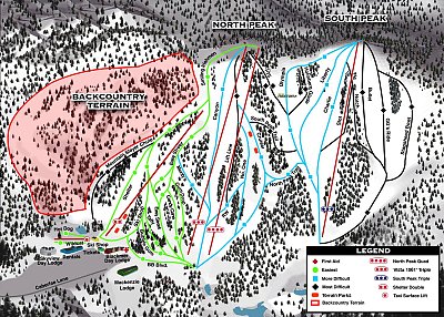 Ski resort Caberfae Peaks: схема склонов