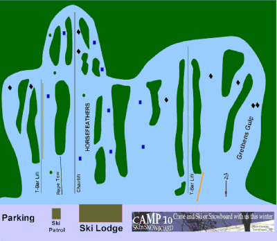 Горнолыжный курорт Camp 10: схема склонов