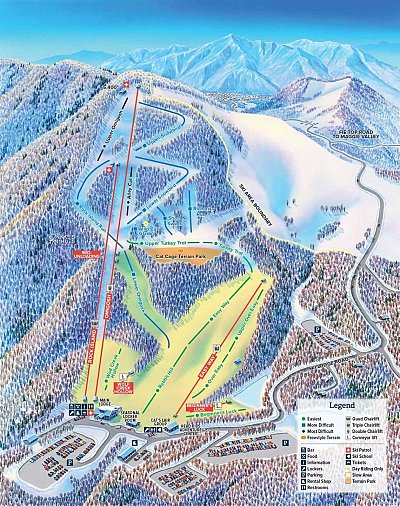 Ski resort Cataloochee: схема склонов