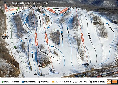 Ski resort Chestnut Mountain: схема склонов