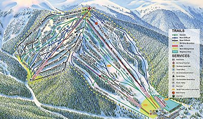 Ski resort Cooper: схема склонов