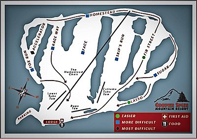 Ski resort Cooper Spur: схема склонов