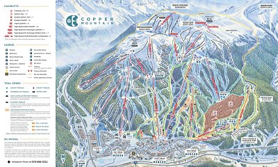 Ski resort Copper Mountain: схема склонов