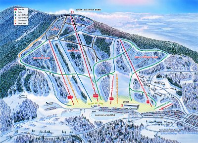 Ski resort Crotched Mountain: схема склонов