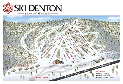 Ski resort Denton Hill State Park: схема склонов