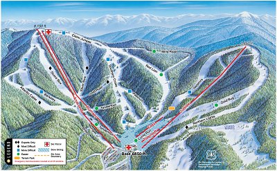 Ski resort Discovery Ski Area: схема склонов