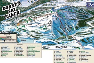 Горнолыжный курорт Donner Ski Ranch: схема склонов