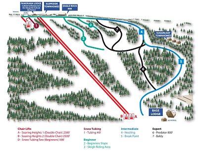 Ski resort Eagle Rock: схема склонов