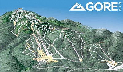 Ski resort Gore Mountain: схема склонов
