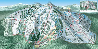 Ski resort Great Divide: схема склонов