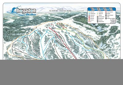 Ski resort Hogadon Ski Area: схема склонов