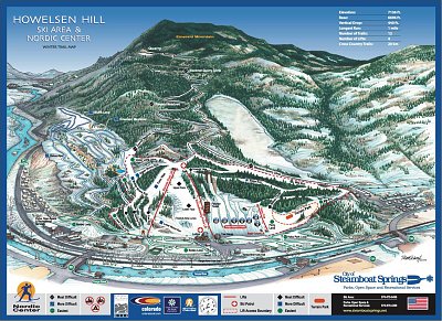 Ski resort Howelsen Hill – Steamboat Springs: схема склонов