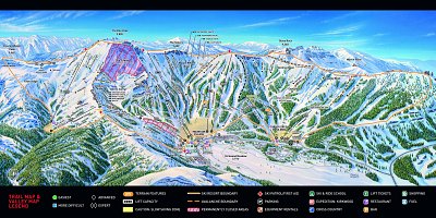 Ski resort Kirkwood: схема склонов