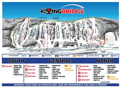 Ski resort Kissing Bridge: схема склонов