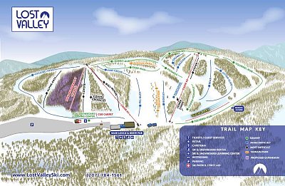 Ski resort Lost Valley: схема склонов