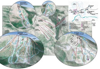 Горнолыжный курорт Lutsen Mountains: схема склонов