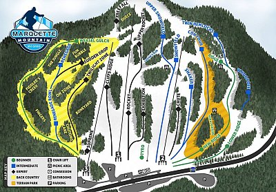 Ski resort Marquette Mountain: схема склонов