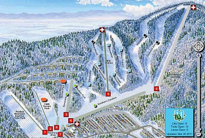 Ski resort Massanutten: схема склонов