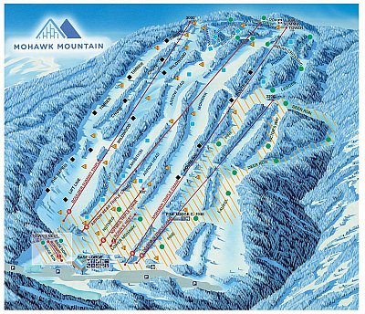 Ski resort Mohawk Mountain: схема склонов
