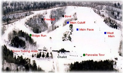 Горнолыжный курорт Mont du Lac: схема склонов