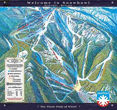 Горнолыжный курорт Montana Snowbowl: схема склонов