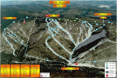 Ski resort Moose Mountain: схема склонов