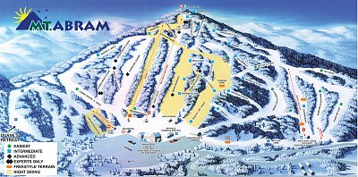 Ski resort Mt. Abram: схема склонов
