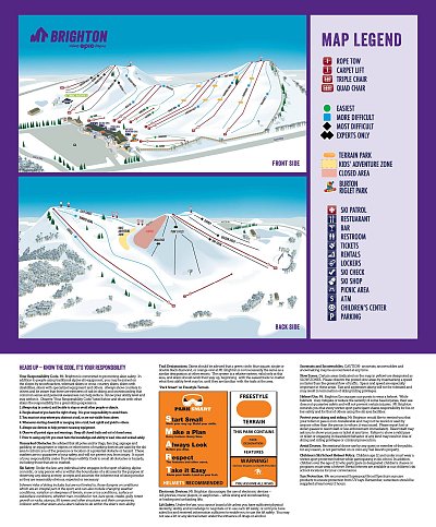 Ski resort Mt. Brighton: схема склонов