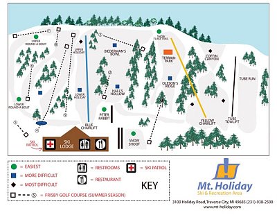 Горнолыжный курорт Mt Holiday: схема склонов