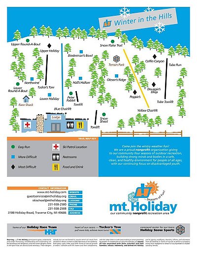 Ski resort Mt. Holiday: схема склонов