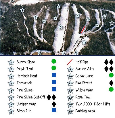 Ski resort Mt. Jefferson: схема склонов
